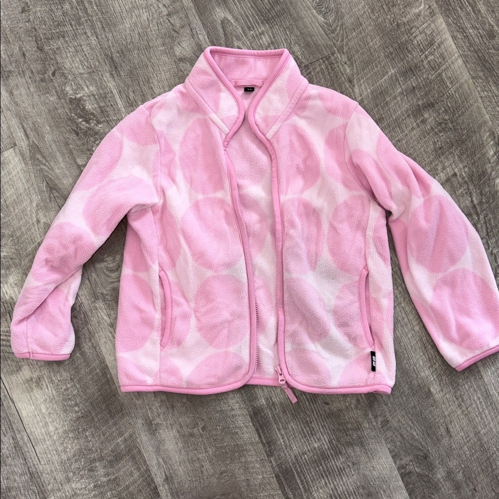 Uniqlo Pink and White Fleece Jacket 3-4Y - Picture 3 of 4